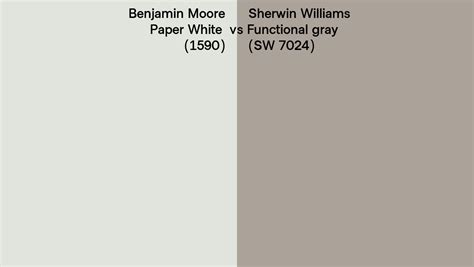 Benjamin Moore Paper White 1590 Vs Sherwin Williams Functional Gray