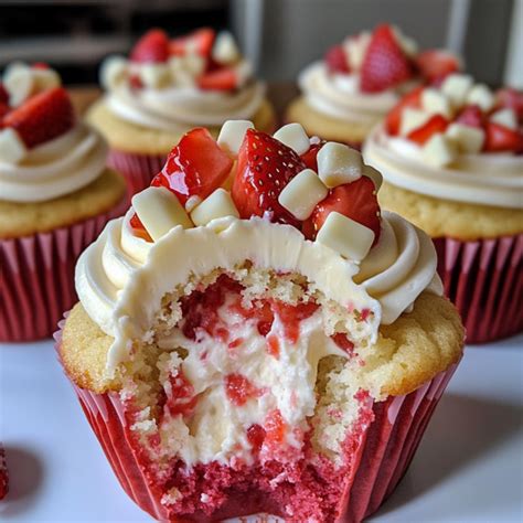 Cupcakes Au Chocolat Blanc Et Aux Fraises Une Douce Symphonie De Saveurs