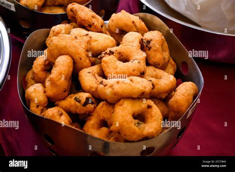 View Of Medu Vada Also Known As Ulundu Vadai Is A Popular And