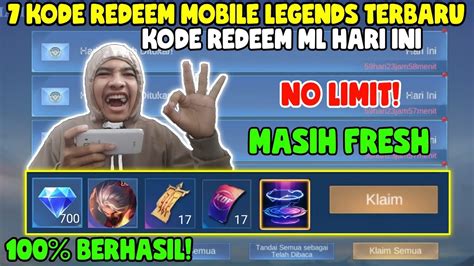 No Limit Kode Redeem Ml Terbaru Kode Redeem Mobile Legends Kode