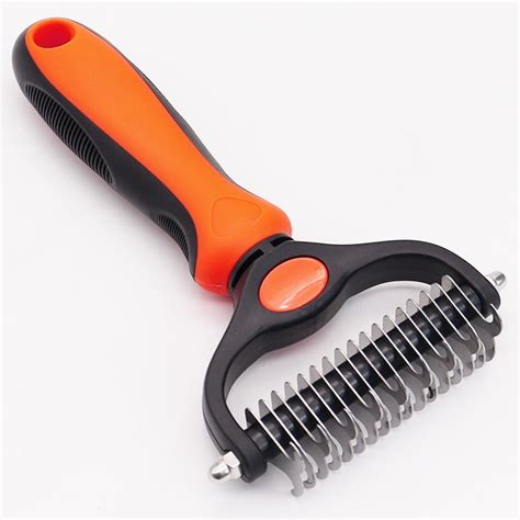 Buy Pet Grooming Brush Double Sided Shedding And Dematting Undercoat