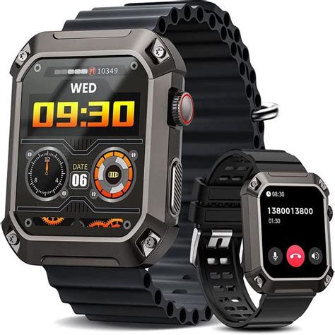 Montre Connect E Homme Repondre Appel Smartwatch Militaire