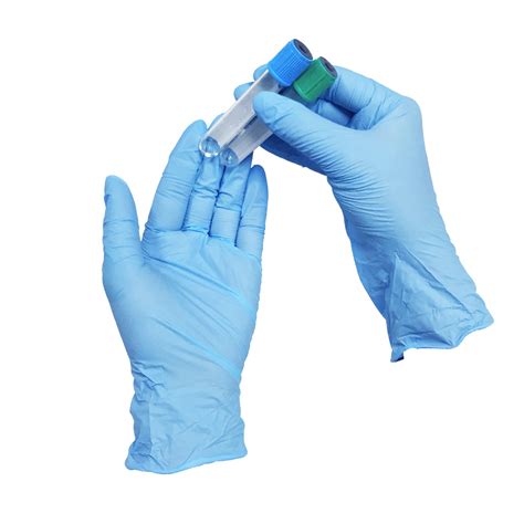 Guantes De Examen De Nitrilo Sin Polvo Grandes Azules Para Hospital Del