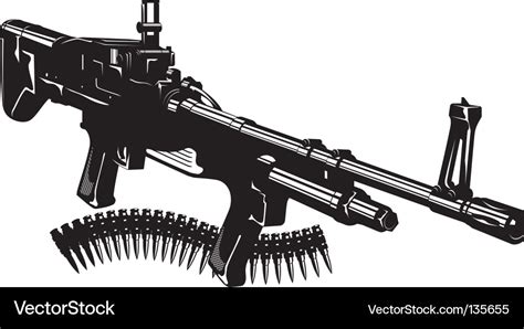 Machine gun Royalty Free Vector Image - VectorStock