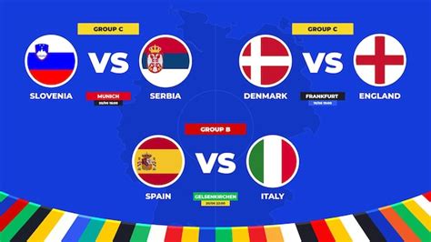 Premium Vector Match Schedule Group B And C Matches Of The European