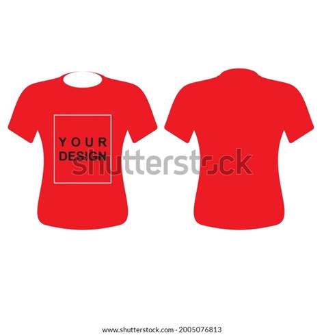 Red Shirt Mockup Front Back Stock Vector (Royalty Free) 2005076813 ...