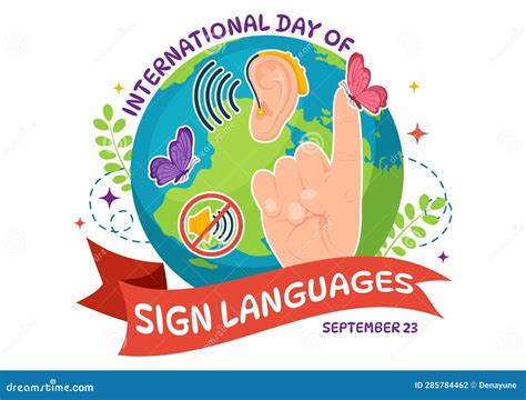 International Day Of Sign Languages Vector Illustration With People Show Hand Gestures And