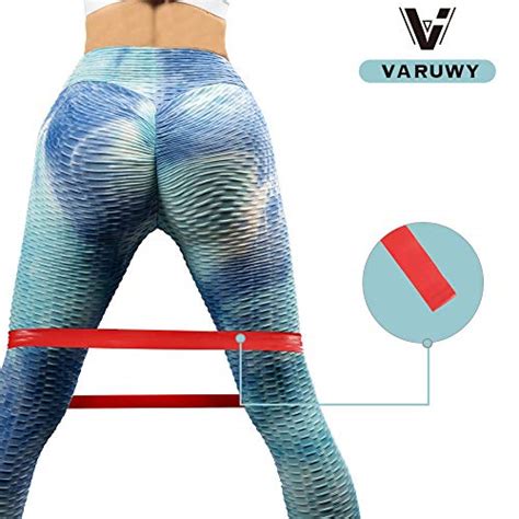 Varuwy High Waist Yoga Pants With Exercise Band Butt Lifting Sport