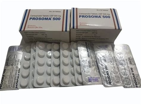 Prosoma Mg Tablets At Rs Stripe Carisoprodol Tablets In Nagpur