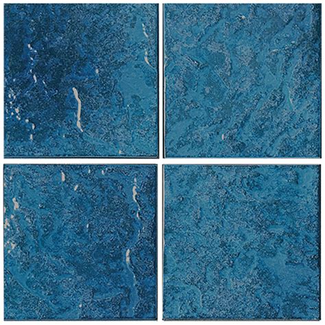 Blue, 6" x 6" Tile | ESTSUMMBLUE6 | Aquatica Porcelain Pool Tile – AquaBlu Mosaics