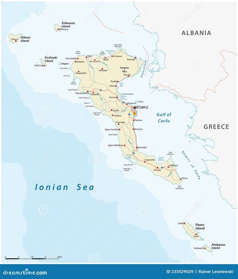 Dot Pattern Map Of Corfu Island Royalty Free Illustration