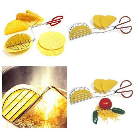 Taco Shell Tong Tortilla Press Maker Stainless Steel Taco Fryer Tongs