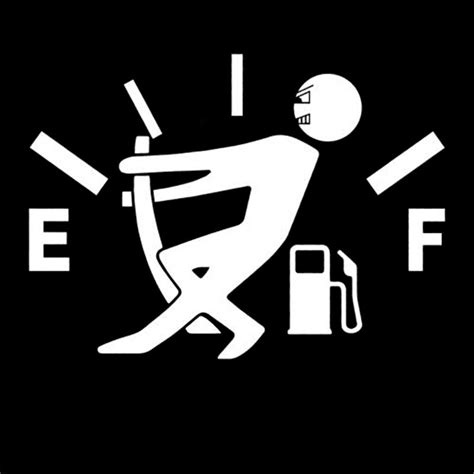 Funny High Gas Consumption Car Stickers Decal Fuel Gage Empty Stickers ...