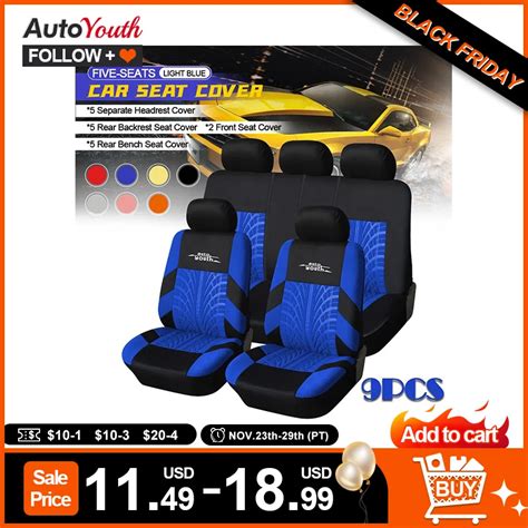 AUTOYOUTH Fundas De Asiento En Poli Ster Para Coche Protector De