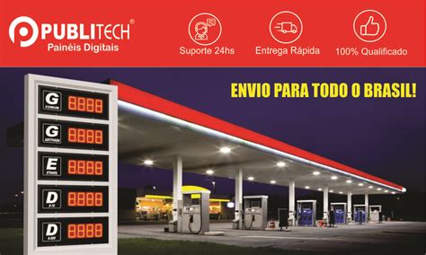 Totem Preços Painel Preços Led Postos Combustível Sem Fio R 6 384 00