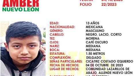 Desaparece menor de edad en Allende Nuevo León activan Alerta Amber