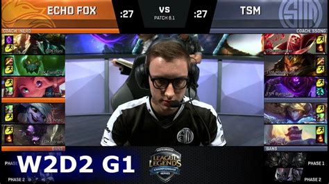 Echo Fox Vs TSM Week 2 Day 2 Of S8 NA LCS Spring 2018 FOX Vs TSM