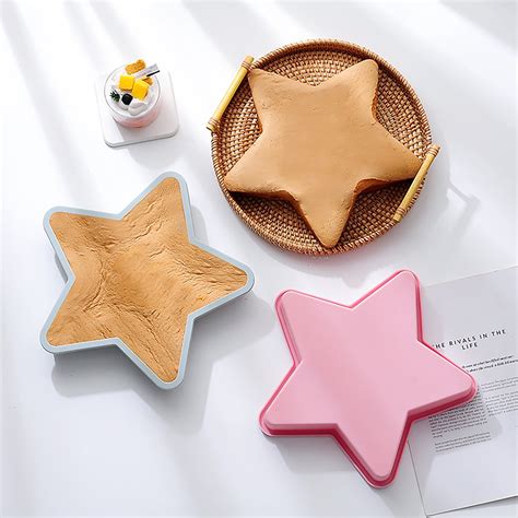 Kaioher Cake Mold Non Stick Flexible Silica Gel Star Shaped Baking Pan