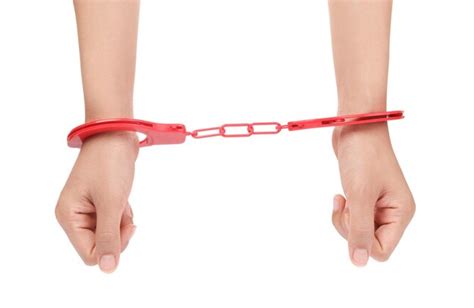 Premium Photo Human Hands In Handcuffs Isolated On White Background