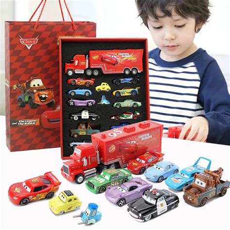 Disney Coche De Aleaci N De Pixar Cars Mcqueen Mater Mack Uncle Truck