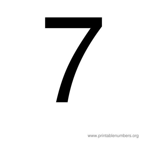 Printable Bubble Number 7 Outline