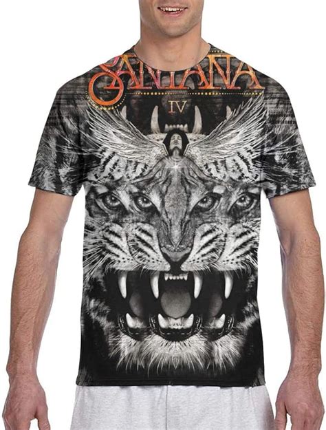 Mens T Shirts Santana Santana Iv Printed Short Sleeved