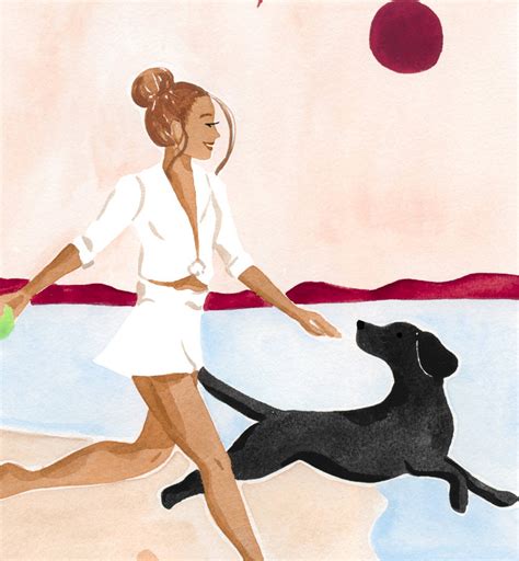 Beach Day Art Print Sabina Fenn Illustration Pink Fashion Etsy Canada