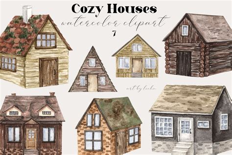 Cottage In The Woods Clipart Image