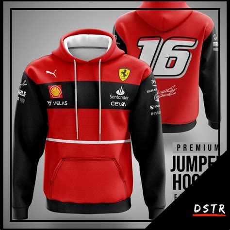 Jual Jaket Hoodie F1 Formula One Team Scuderia Ferrari 2022 Charles