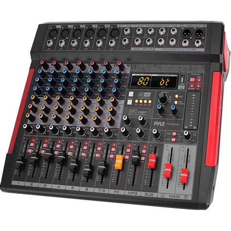 Pyle Pro Pmx Channel Audio Mixer With Recording Pmx B H