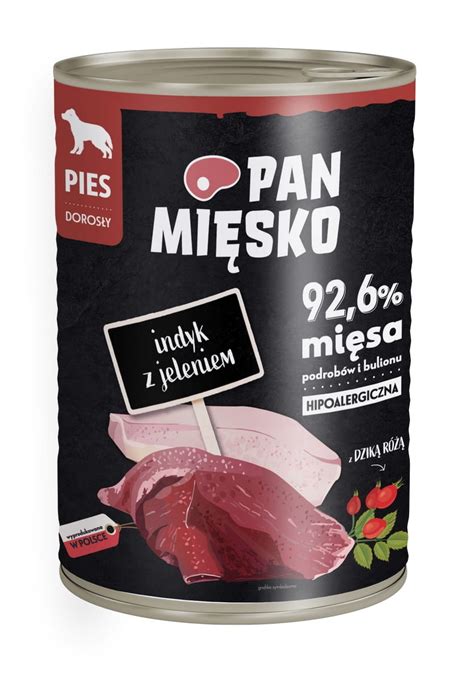 Pan Mięsko Karma Mokra Dla Psa Indyk Z Jeleniem 400G PAN MIĘSKO