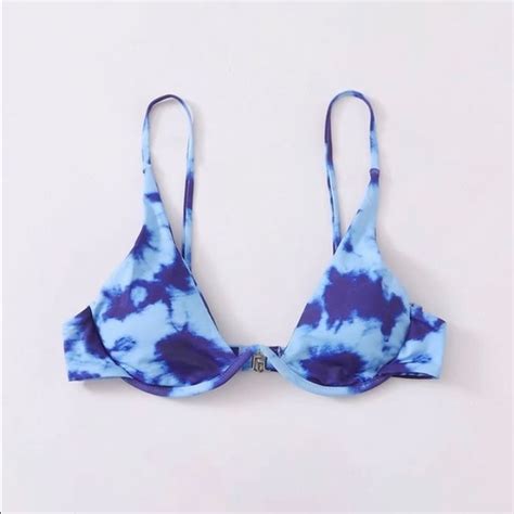 Shein Swim Tie Dye Underwire Bikini Top Poshmark