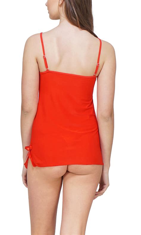 Buy Women Hot Sexy Lingerie Mini Babydoll Sleepwear Dress Red Colour