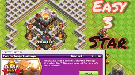 Clash Fest Two To Tango Challenge Easy 3 Star Clash Of Clans