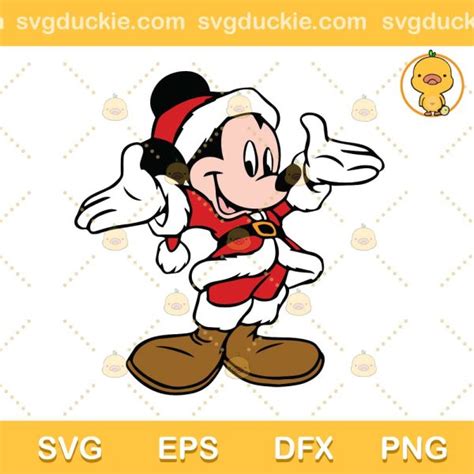 Mickey Mouse Santa Svg Mickey Mouse Merry Christmas Svg