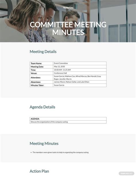 Board Meeting Minutes Template Google Docs