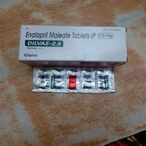 Tablet DILVAS 2 5 ENALAPRIL MALEATE IP 2 5MG For Hospital At Rs 10