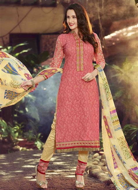 Glorious Hot Pink And Cream Color Punjabi Salwar Kameez