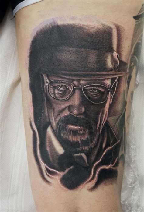 Walter White Tattoo By Edoardo Limited Availability At Revival Tattoo