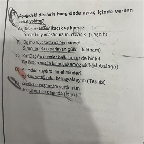 Ayt edebiyat söz sanatları Eodev