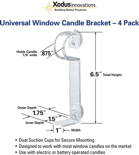 Suction Cup Window Candle Holders Set Of 4