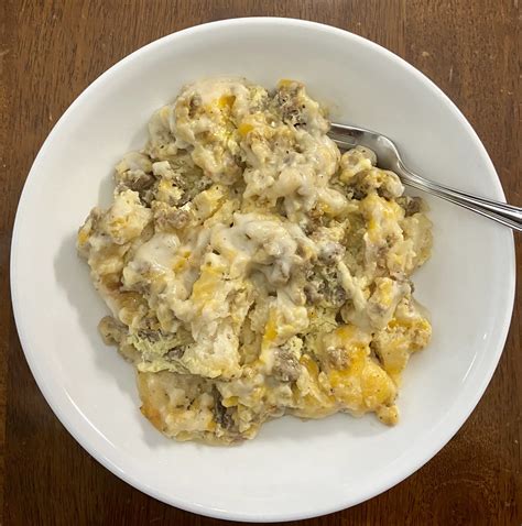 The Best Loaded Biscuits And Gravy Breakfast Casserole