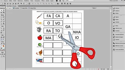 Recorte as Sílabas e Forme as Palavras Alfabeto em Português