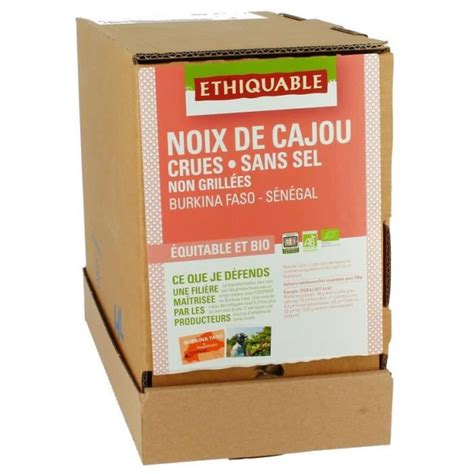 Noix de Cajou crues sans sel non grillées bio équitable VRAC RHD 3