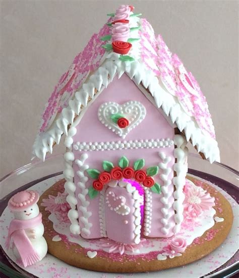 Valentines Day Gingerbreadsugar Cookie House Back Gingerbreadhouse