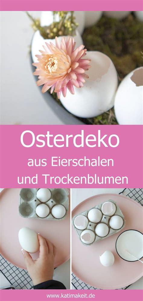 Osterdeko Basteln Diy Eierkranz Aus Eierschalen Trockenblumen