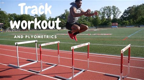 Track And Field Workout With Plyometrics Hurdlehops Youtube