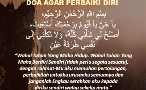 Doa Memperbaiki Diri Dalam Islam Bagian Pertama