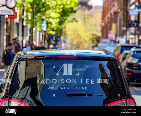 Addison Lee Taxi Waiting For Passengers In Spitalfields East London