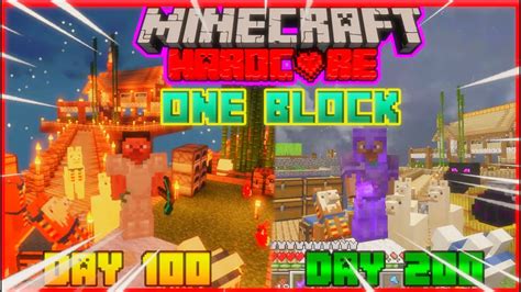 Tóm Tắt 200 Ngày Minecraft One Block Sinh Tồn Siêu Khó Youtube